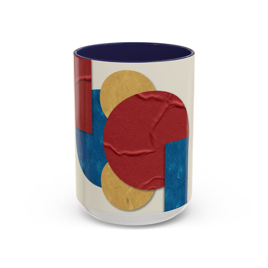 Abstract Mid-Century Accent Coffee Mug – Retro Geometric Art (11/15oz)