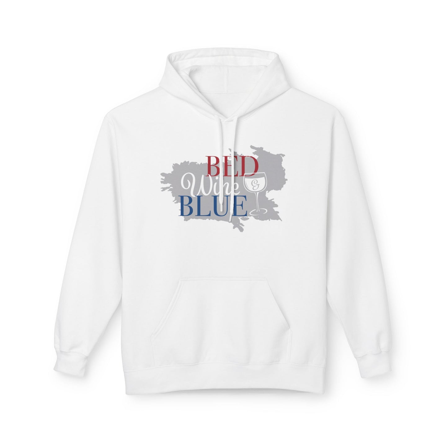 Red White & Blue Hoodie — Patriotic Wine Glass Design