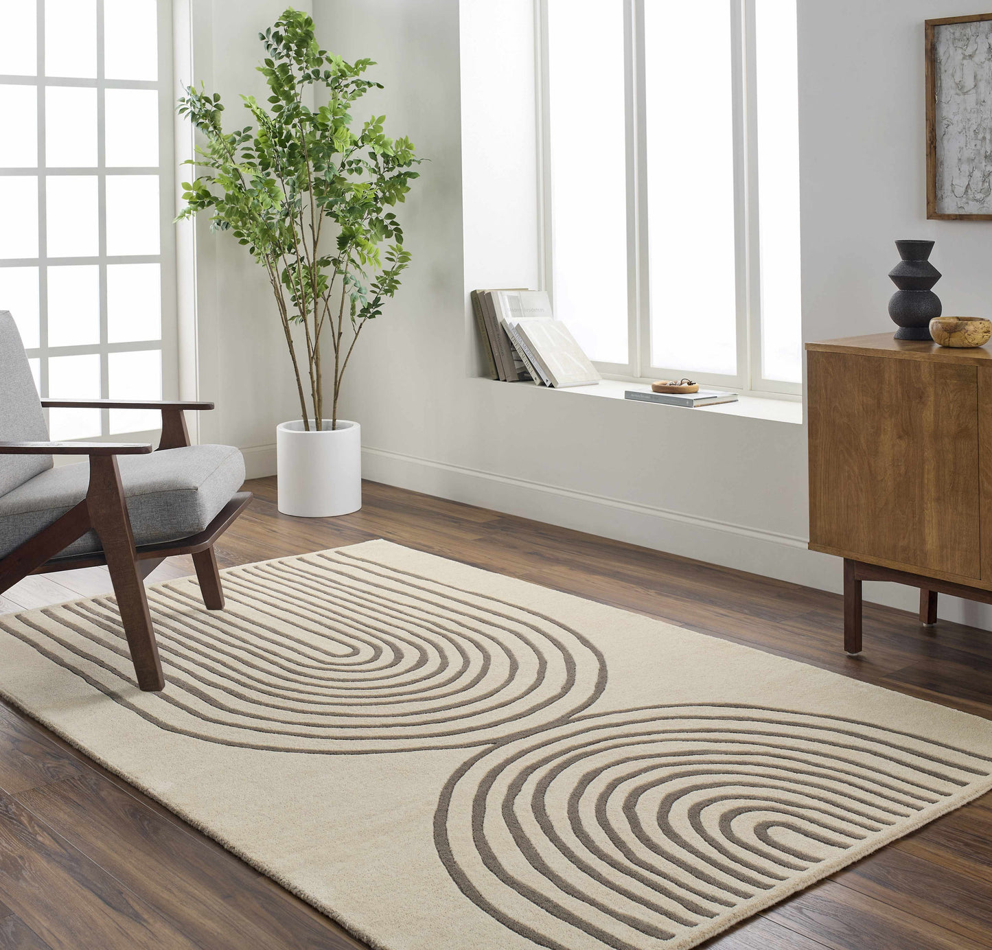 Fuat Beige Area Rug - Clearance-0